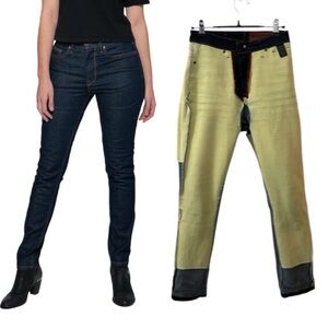 Tobacco Motorwear Runaway women’s safety motorcycle pants size 24 Kevlar Indigo
